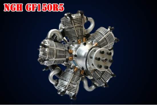 NGH 150/5R Radial Petrol engine+Auto Starter GST Inc (2 x in stock)