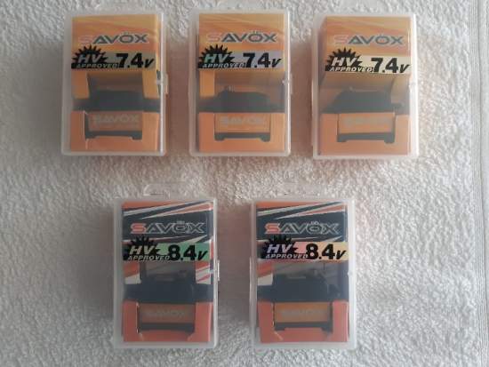  5no X Savox SV1270TG Digital Servos