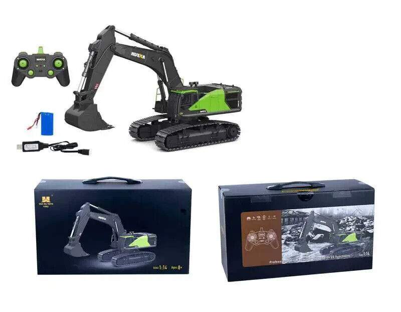 Huina 1593 1:14 RC Excavator &amp; 14600 Dump Truck