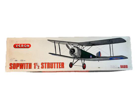 Vintage Veron Sopwith 11/2 Strutter RC Kit 48” Wingspan