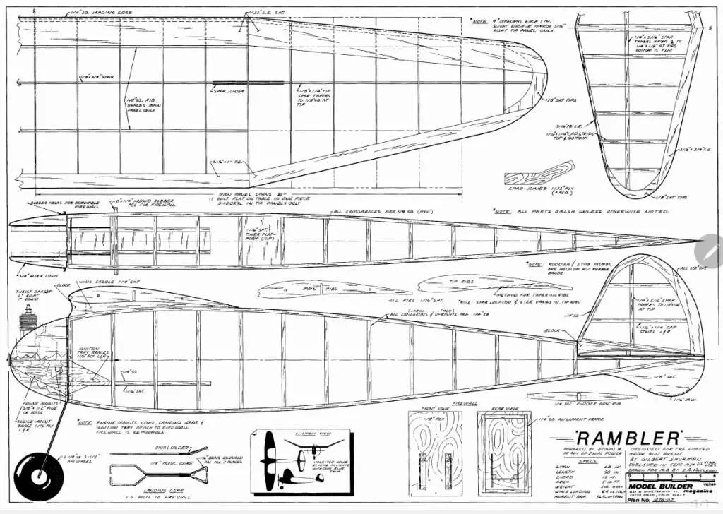 Old timer, Rambler 72 inch span kit