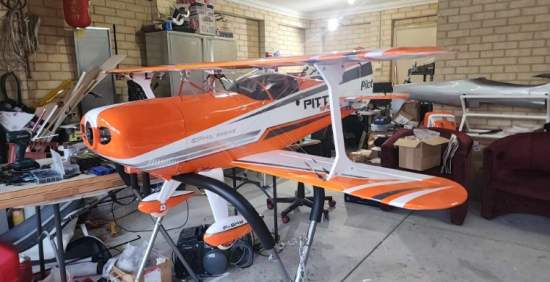 Pilot S2B Pitts 73 inch Ephil 76cc electric start.