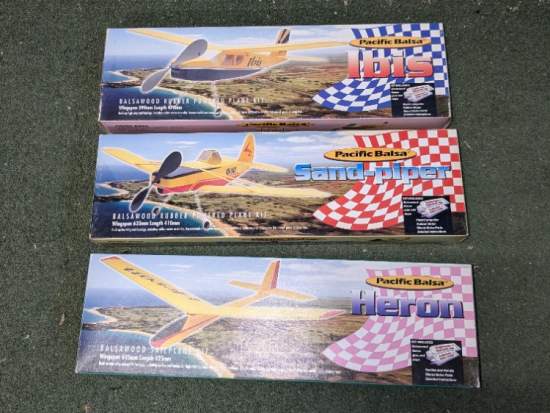 Pacific Balsa Free flight kits x3