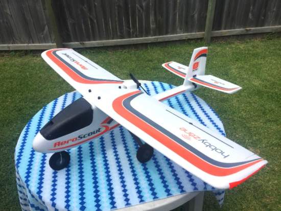 HOBBYZONE AEROSCOUT S2 TRAINER + ALL ACCESSORIES