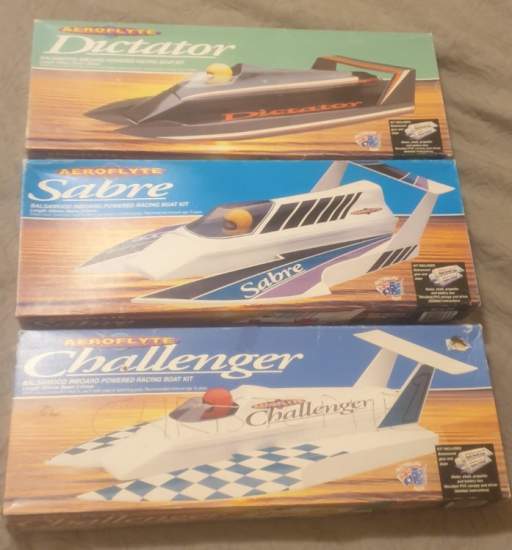 3 x Aeroflyte boat kits - started 