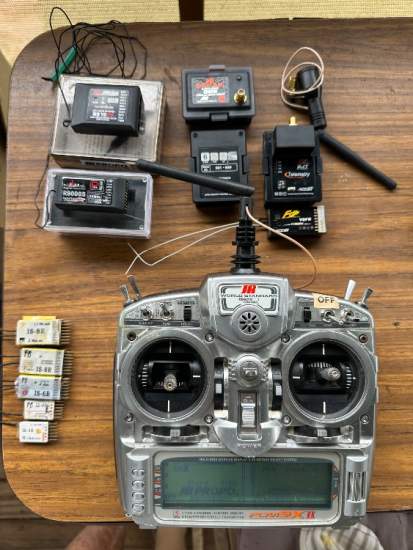 JR PCM 9X transmitter plus accessories 