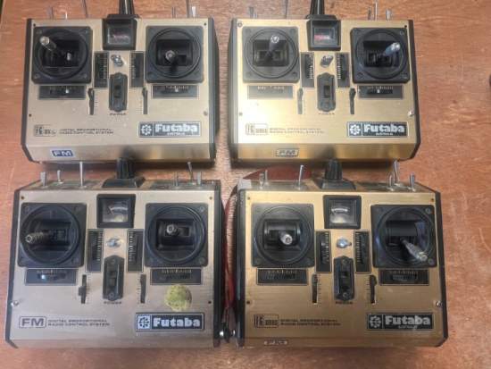 4 Futaba Gold Series transmitters