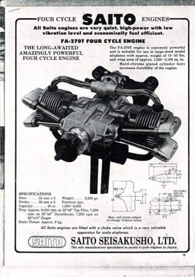 Saito FA-270T Parts Wanted